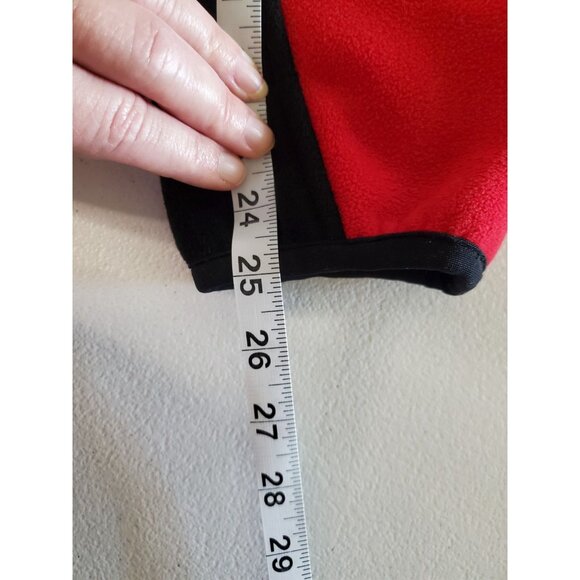 Vtg LL Bean Polartec Wind Pro Fleece Jacket USA Made Red & Black Full Zip Mens L - Picture 11 of 16